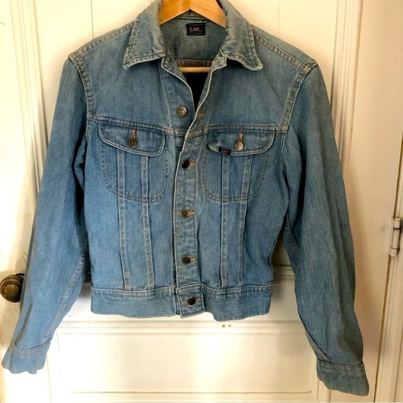Vintage Lee Boho Coastal Cowgirl Denim Jean Jacket Small - Picture 1 of 7